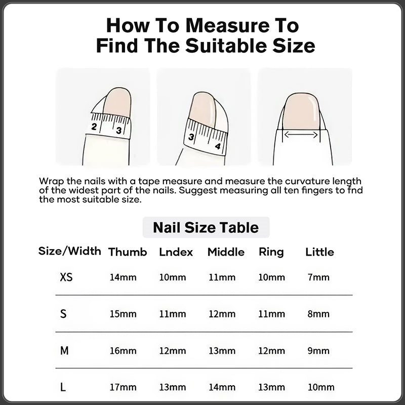 Stunnails nail size table
