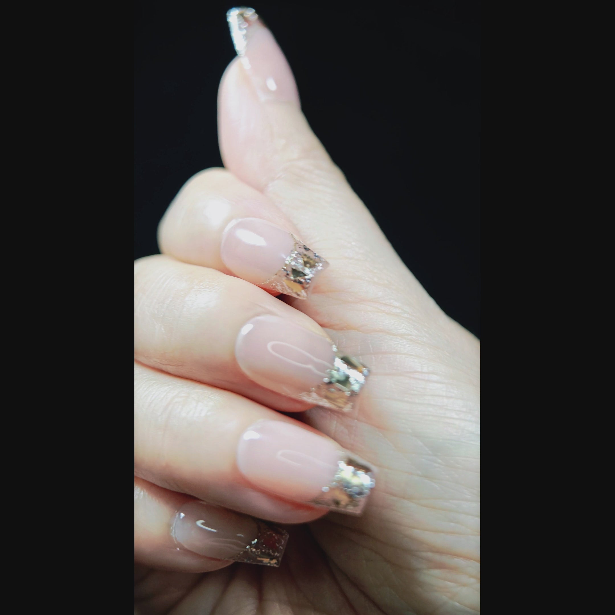 stunnails acrylic press on nails Coffin J'adore video