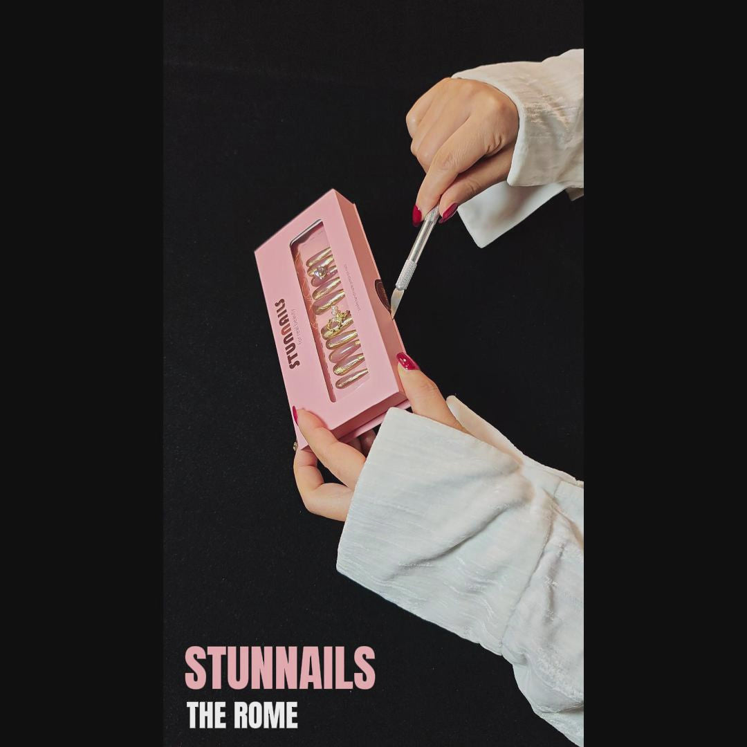stunnails acrylic press on nails Stiletto The Rome