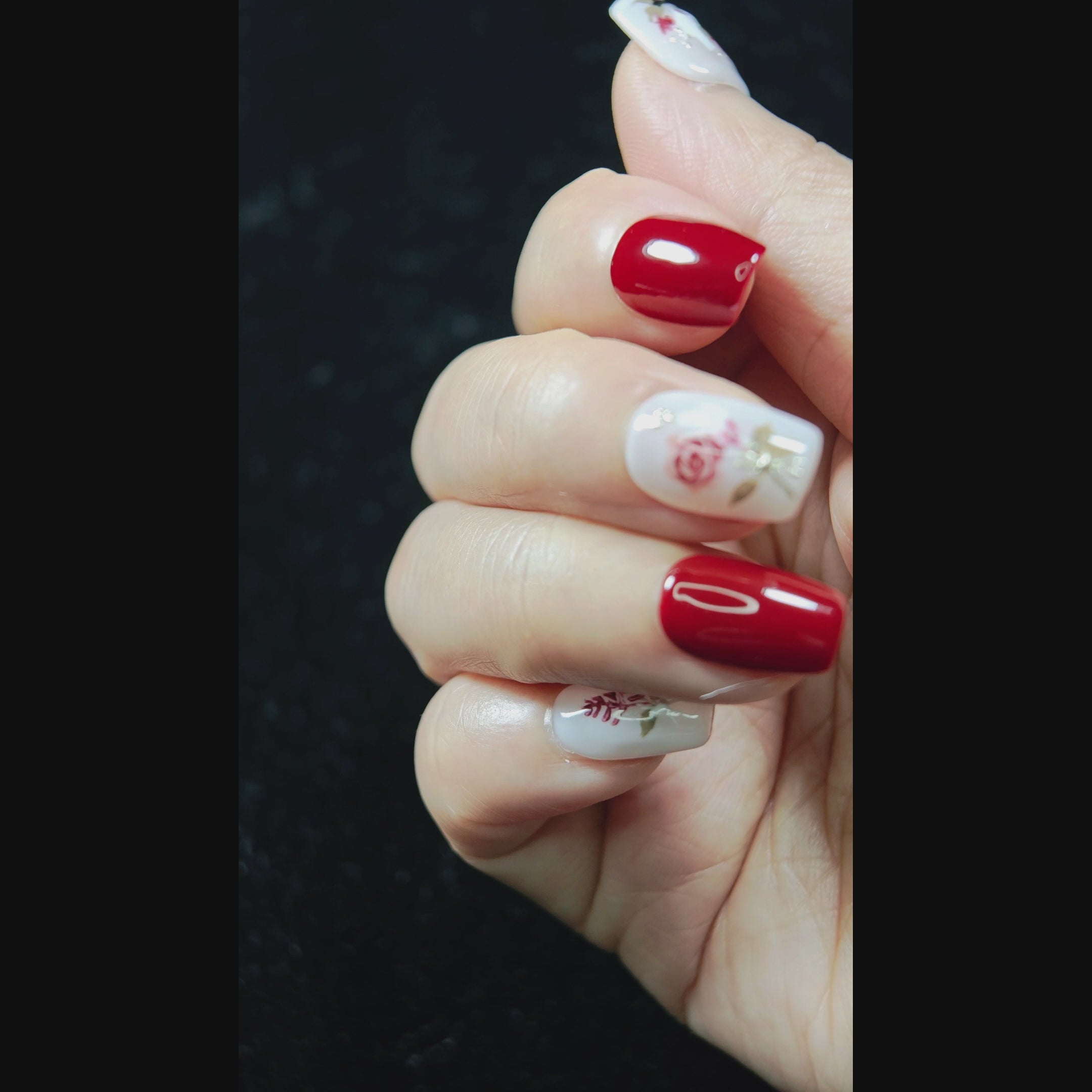 stunnails acrylic press on nails Coffin True love video