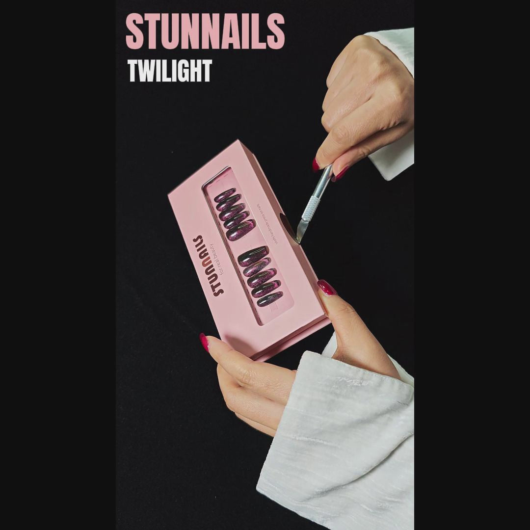stunnails acrylic press on nails Coffin Twilight