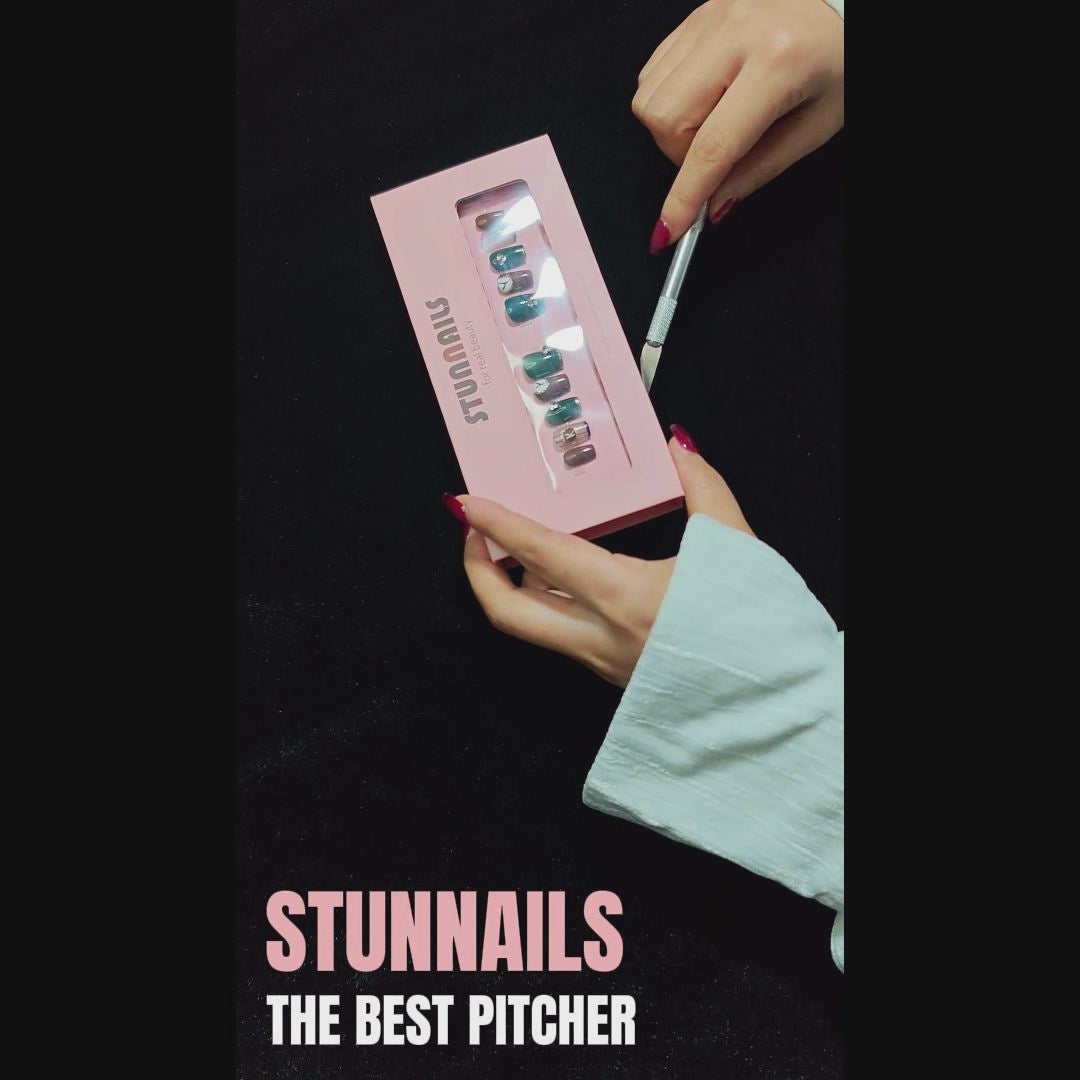 stunnails acrylic press on nails Coffin The best pitcher