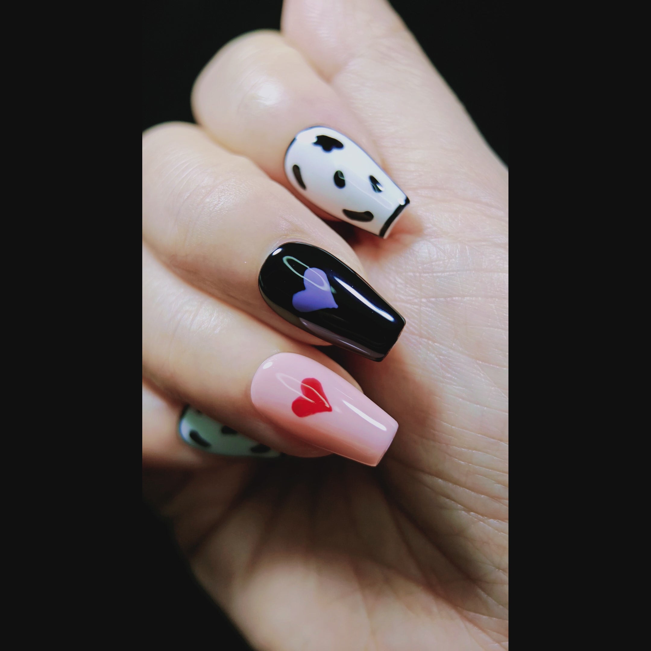 stunnails acrylic press on nails Coffin Grandpa's farm video