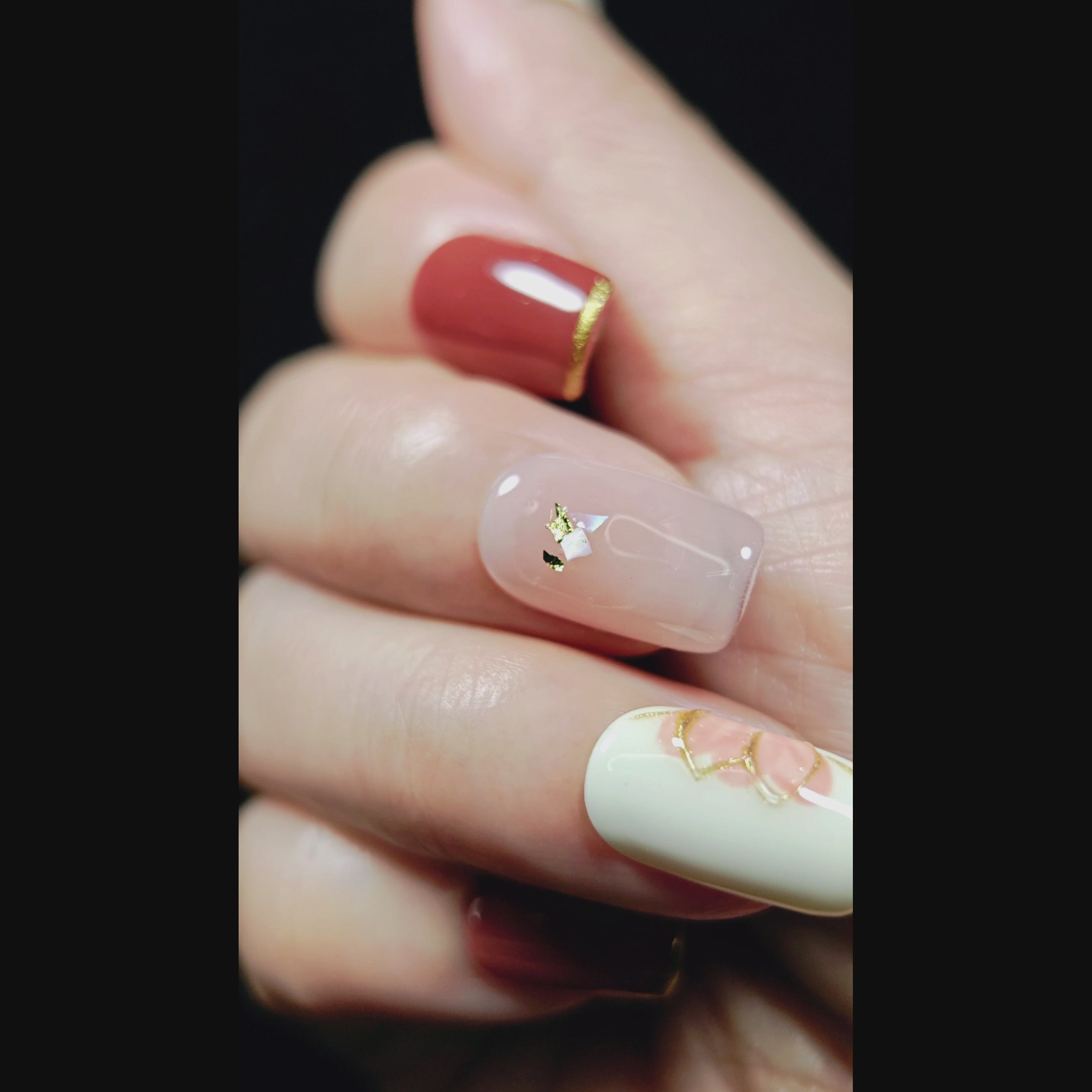 stunnails acrylic press on nails Square Lotus video
