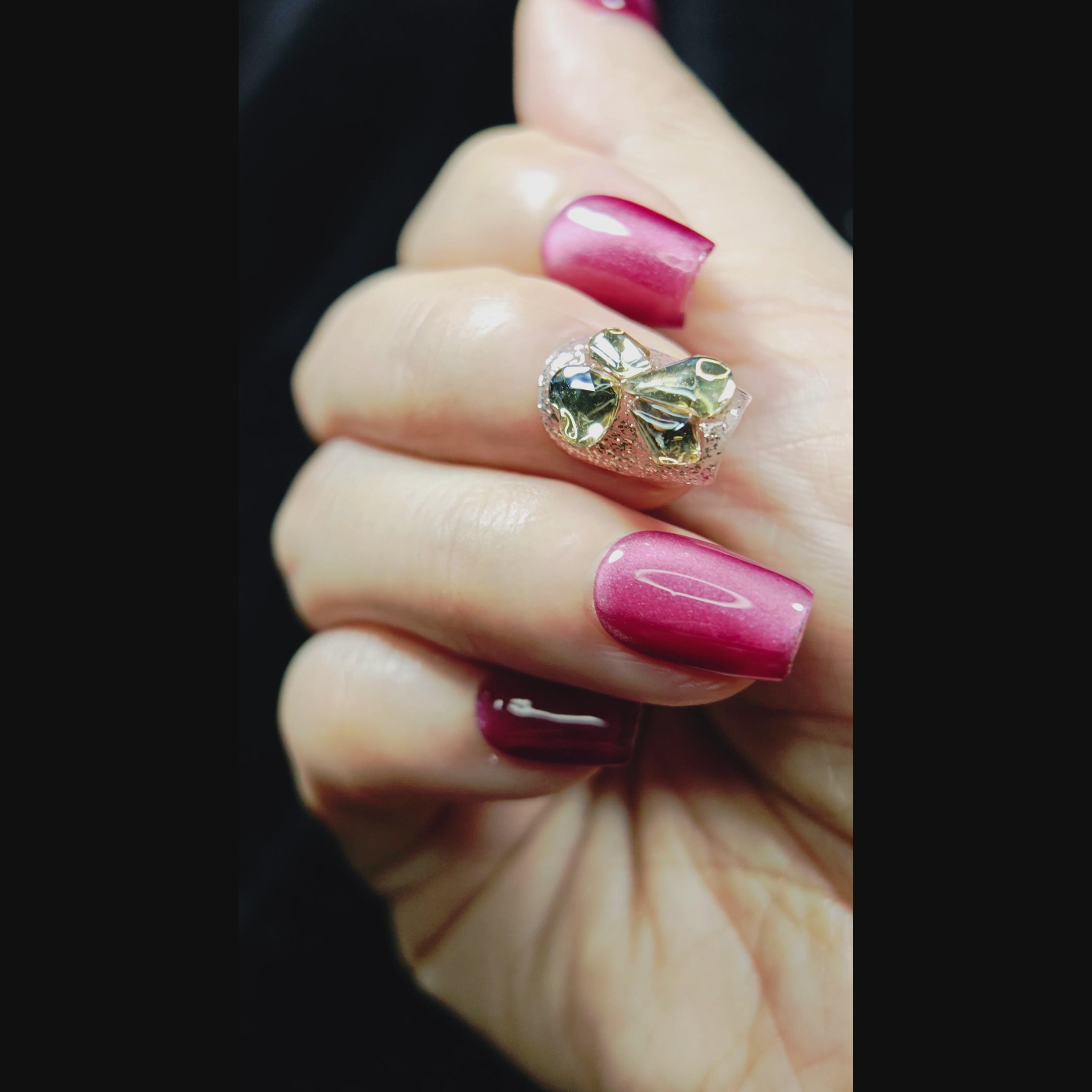 stunnails acrylic press on nails Coffin Elegant barbie video