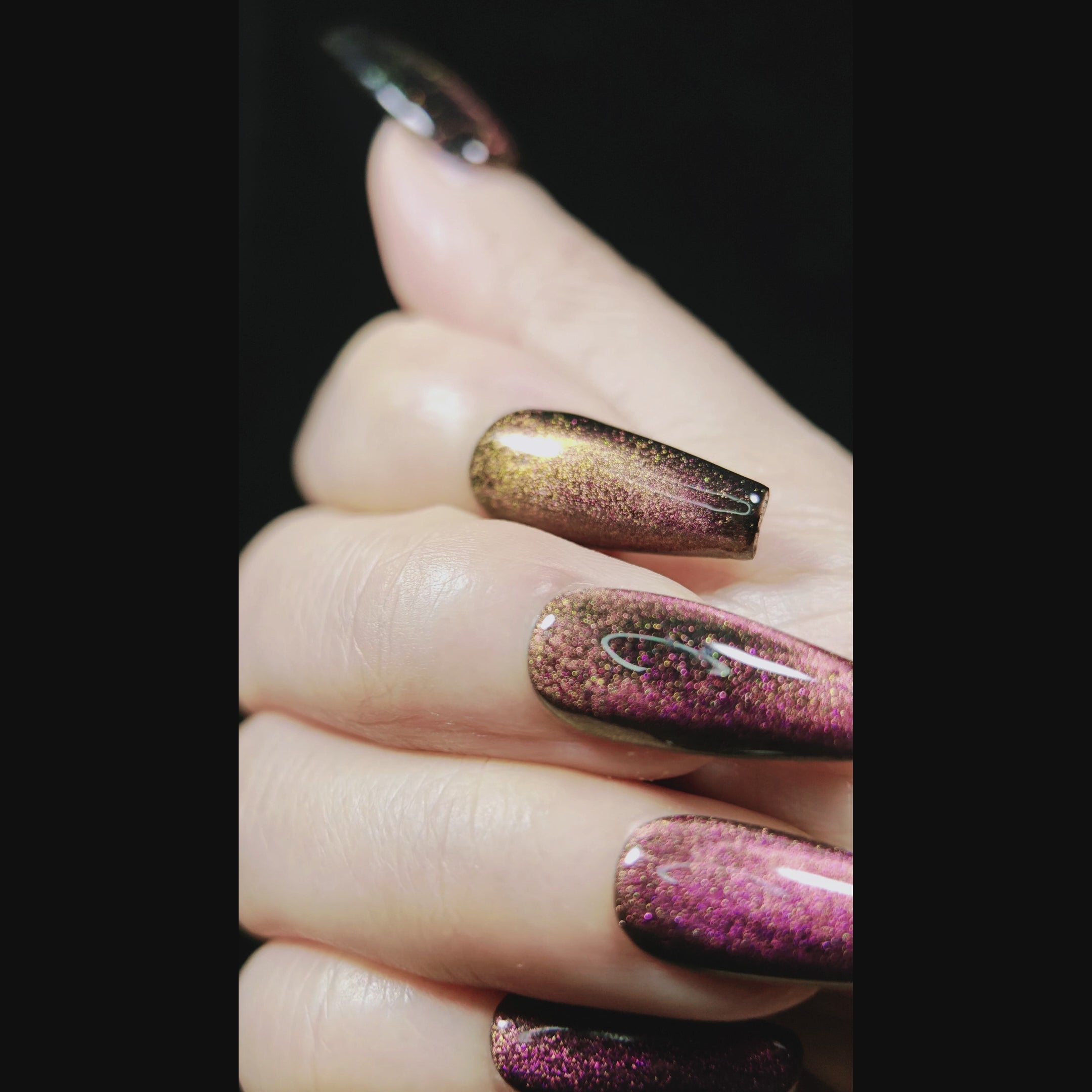 stunnails acrylic press on nails Coffin Twilight video