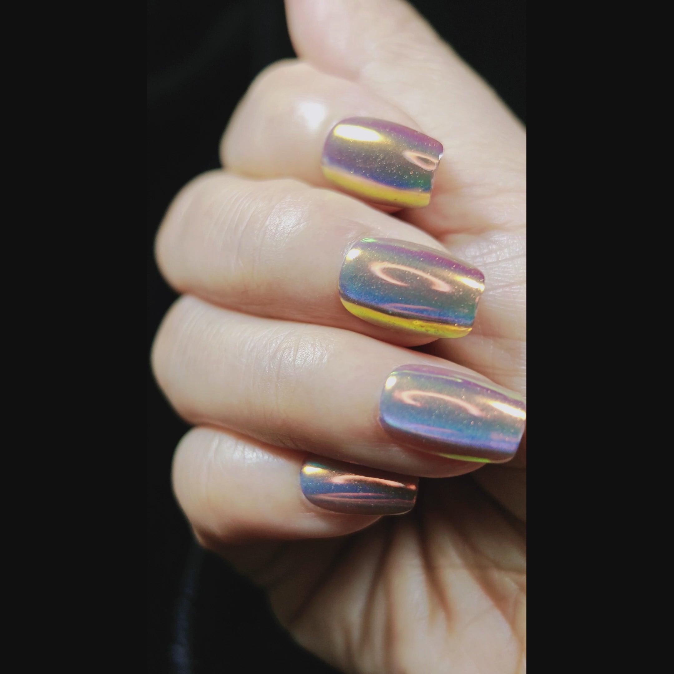 stunnails acrylic press on nails Square Coffin City of sky video