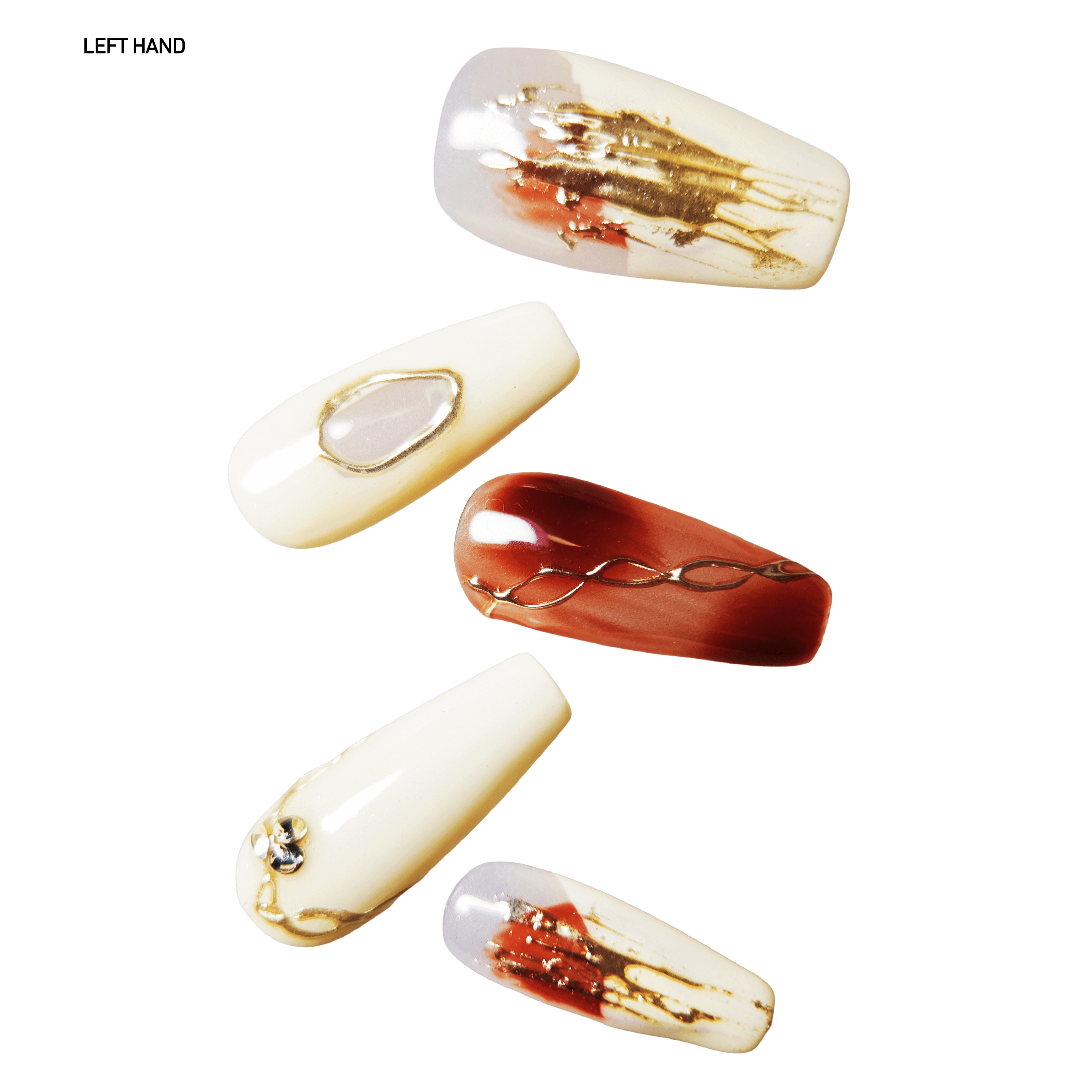 stunnails acrylic press on nails Coffin Modern art