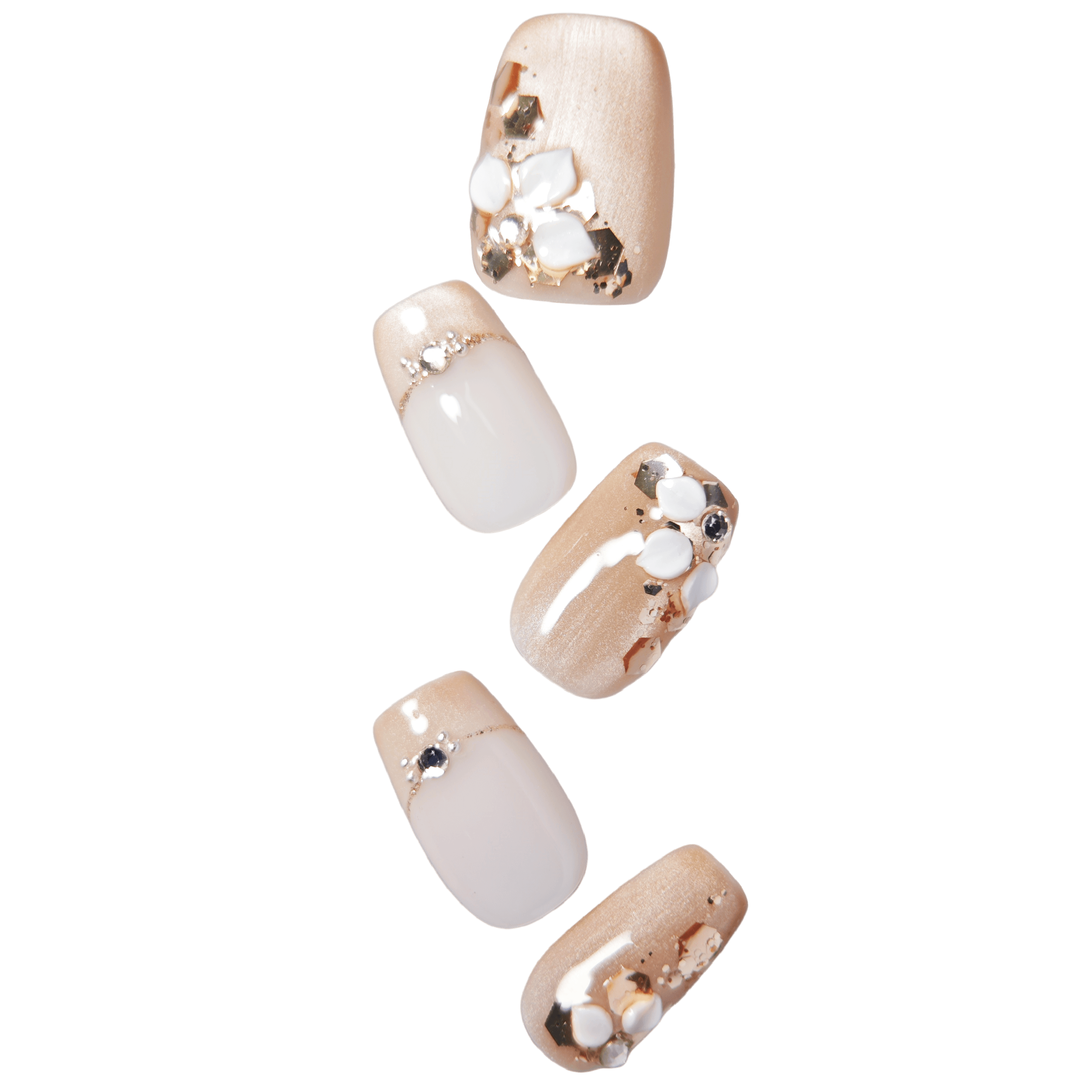 stunnails acrylic press on nails Coffin Power of elegance