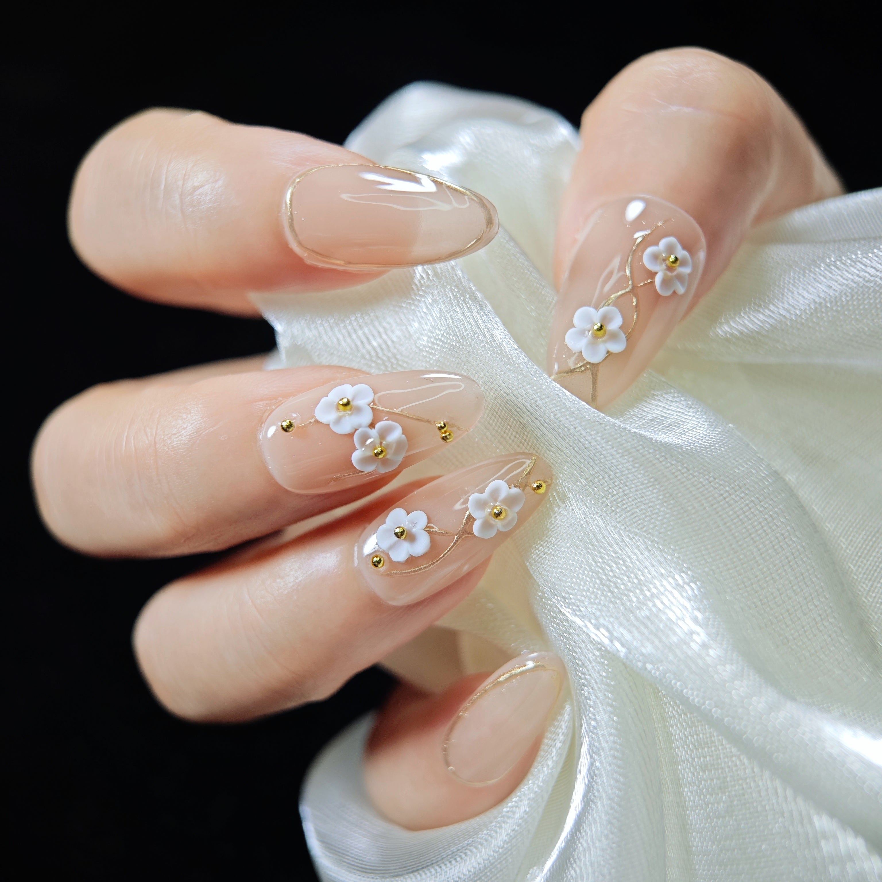 stunnails acrylic press on nails Oval Power of kindness