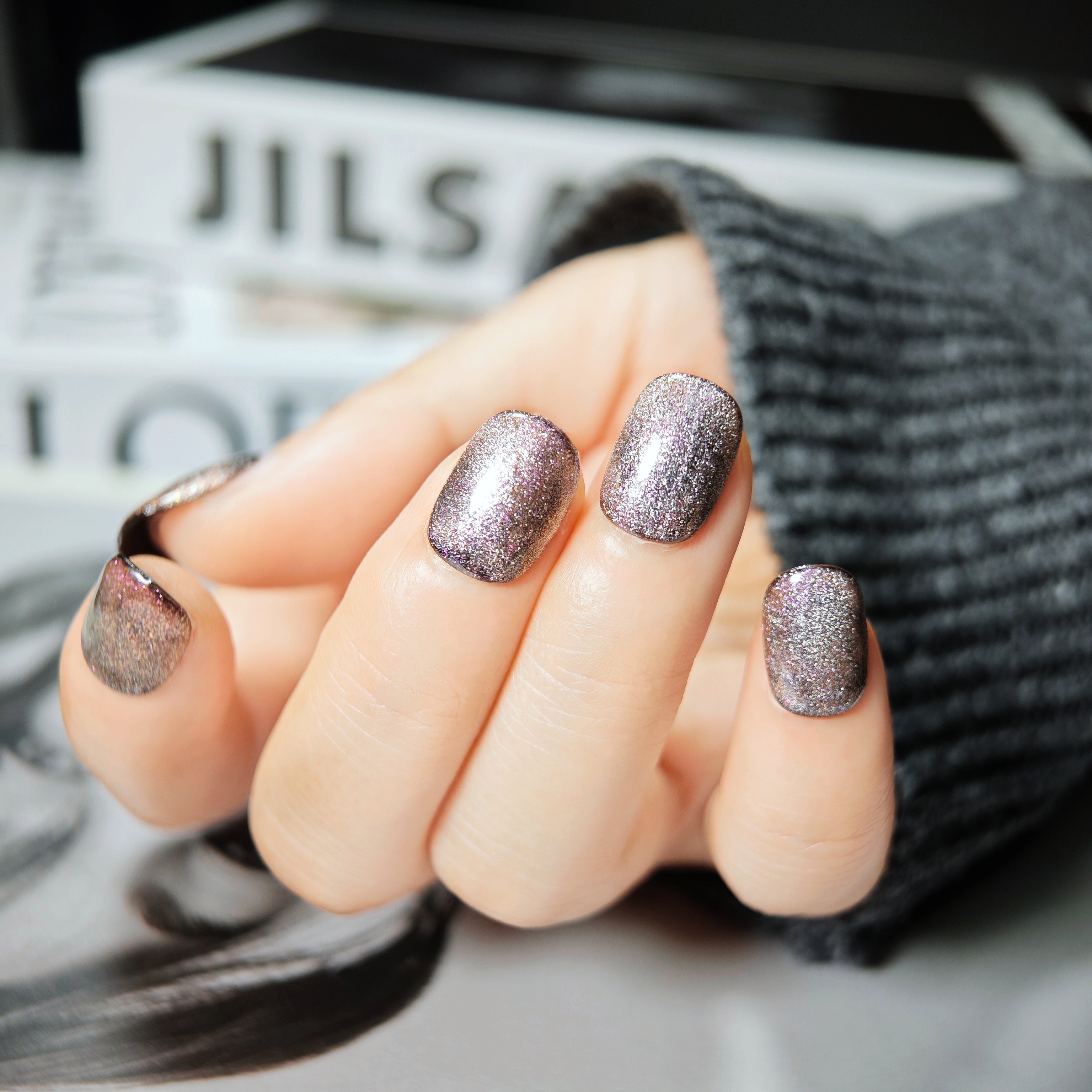 stunnails acrylic press on nails Round Star cluster
