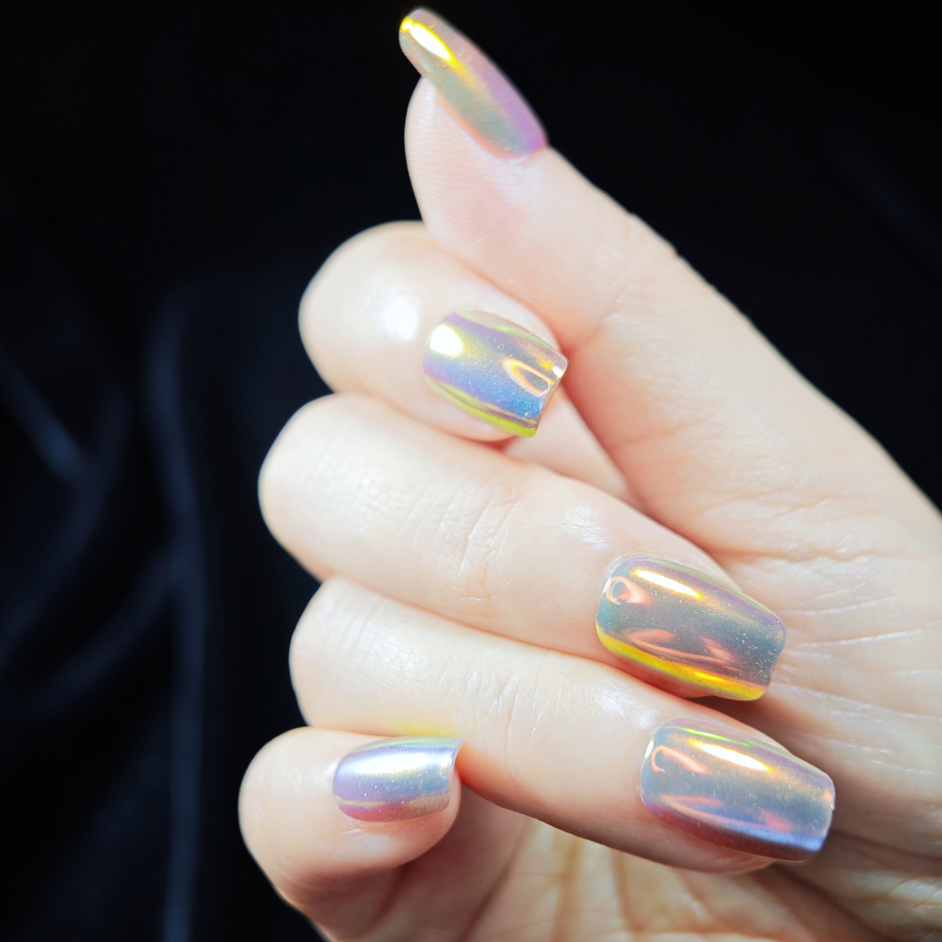 stunnails acrylic press on nails Square Coffin City of sky