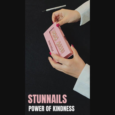 stunnails acrylic press on nails Oval Power of kindness