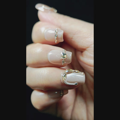 stunnails acrylic press on nails Coffin Power of belief video