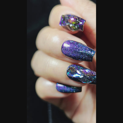 stunnails acrylic press on nails Coffin Nebula video