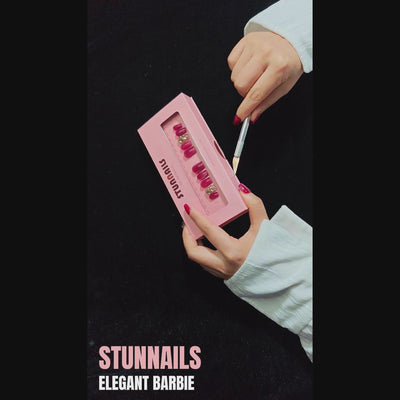 stunnails acrylic press on nails Coffin Elegant barbie