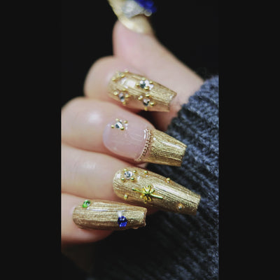 stunnails acrylic press on nails Coffin In the Louvre video