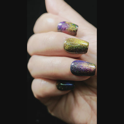 stunnails acrylic press on nails Coffin Galaxy video