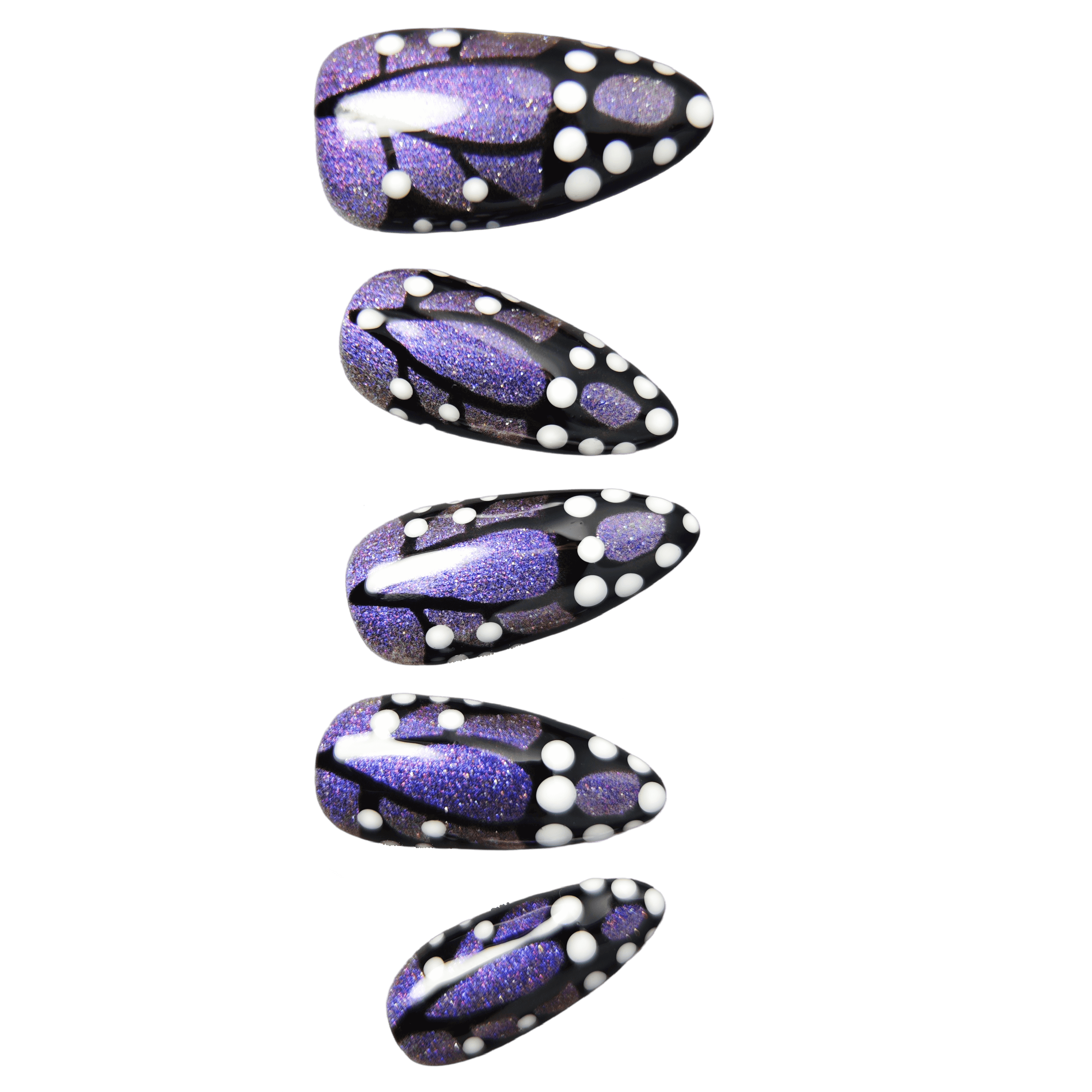 stunnails  acrylic press on nails Almond Butterfly dream
