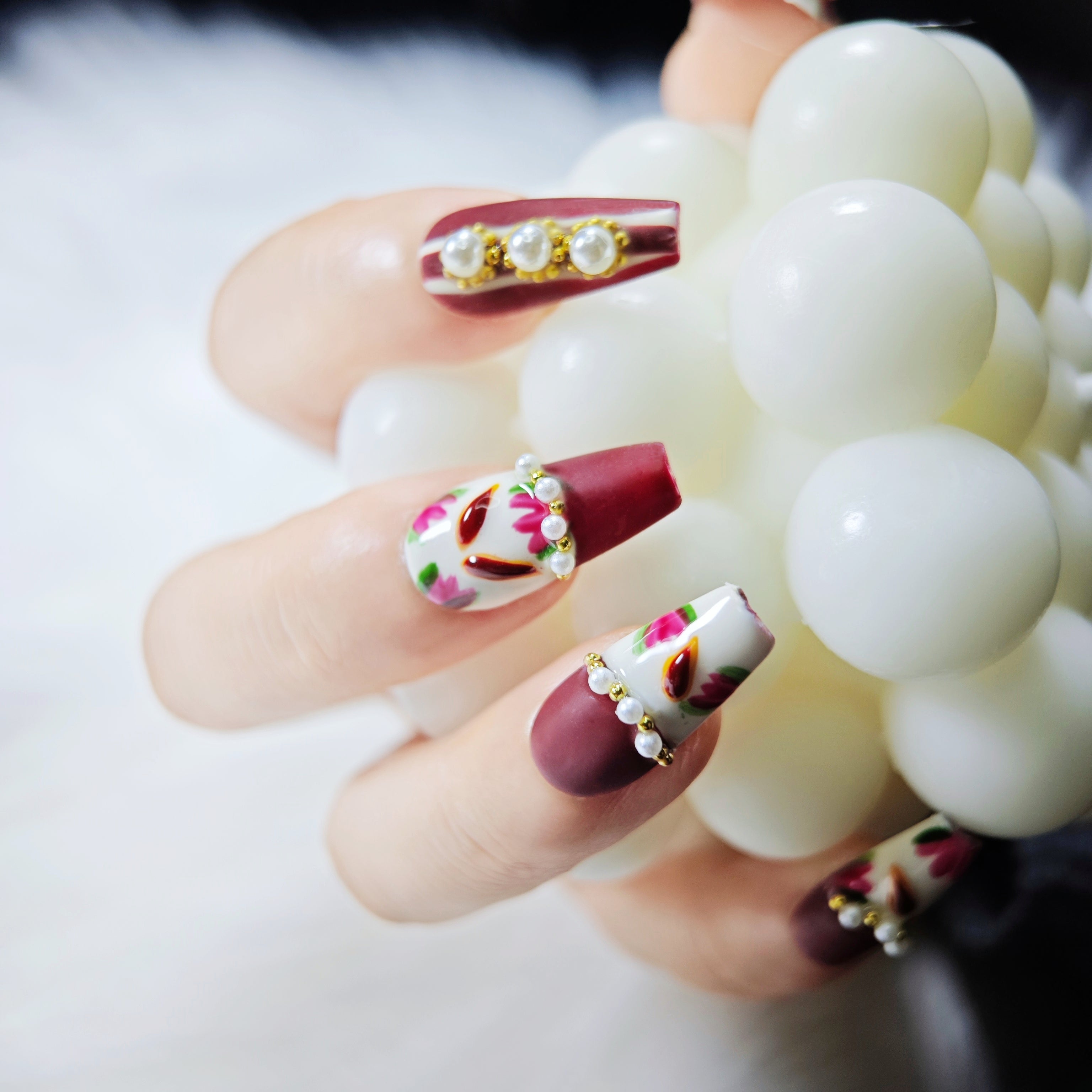stunnails  acrylic press on nails Coffin Just Rococo
