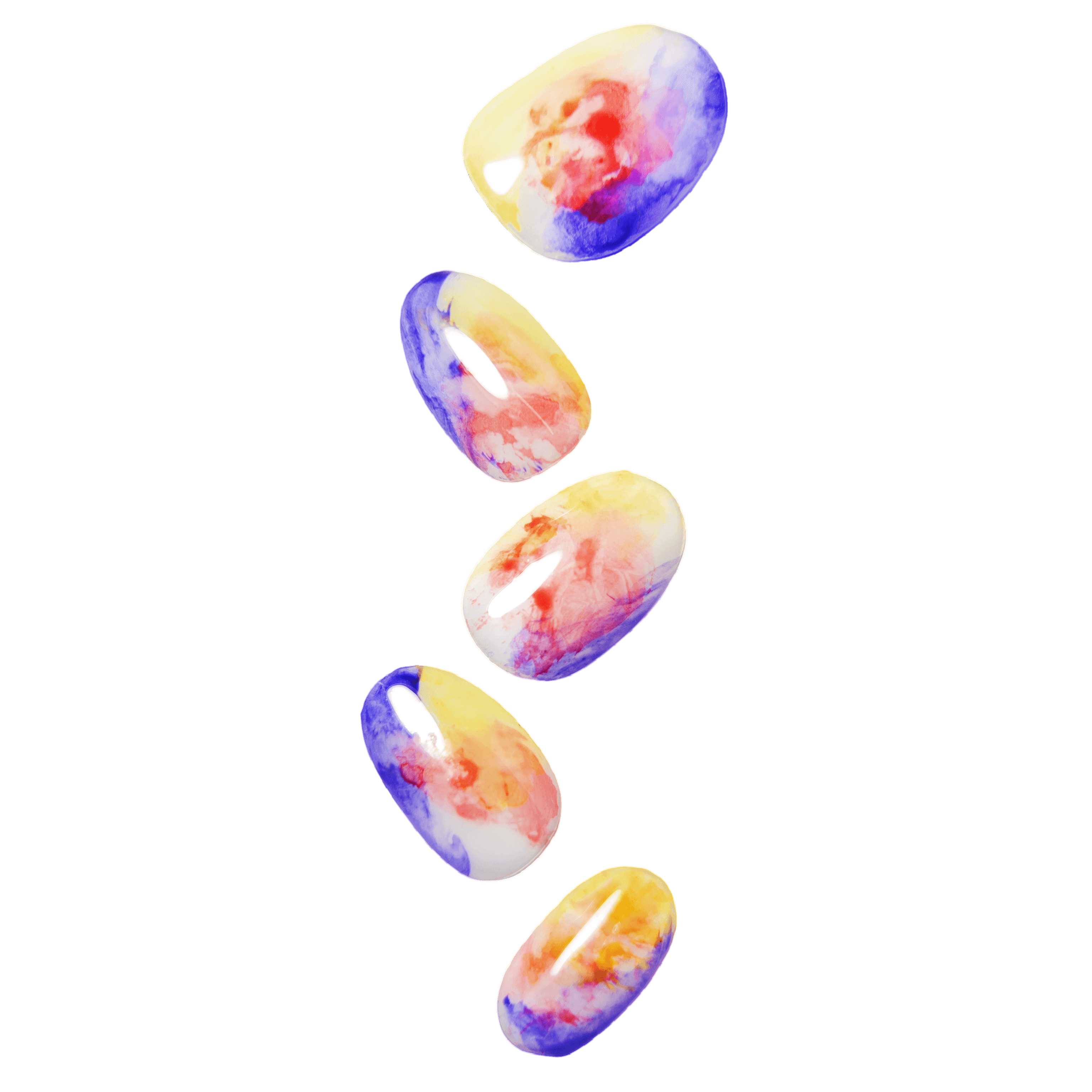 stunnails  acrylic press on nails Oval Gouache
