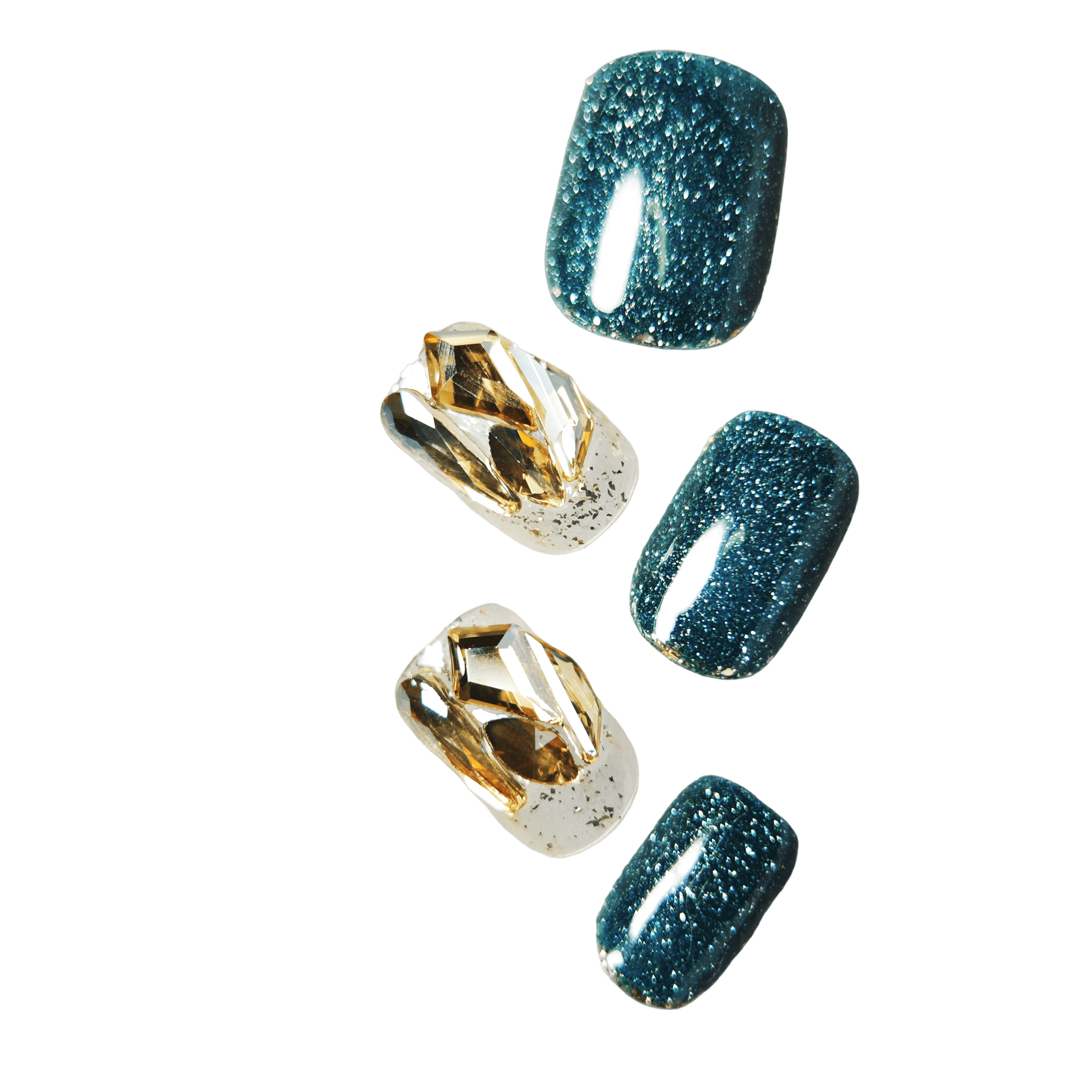 stunnails  acrylic press on nails Square Emerald diamond
