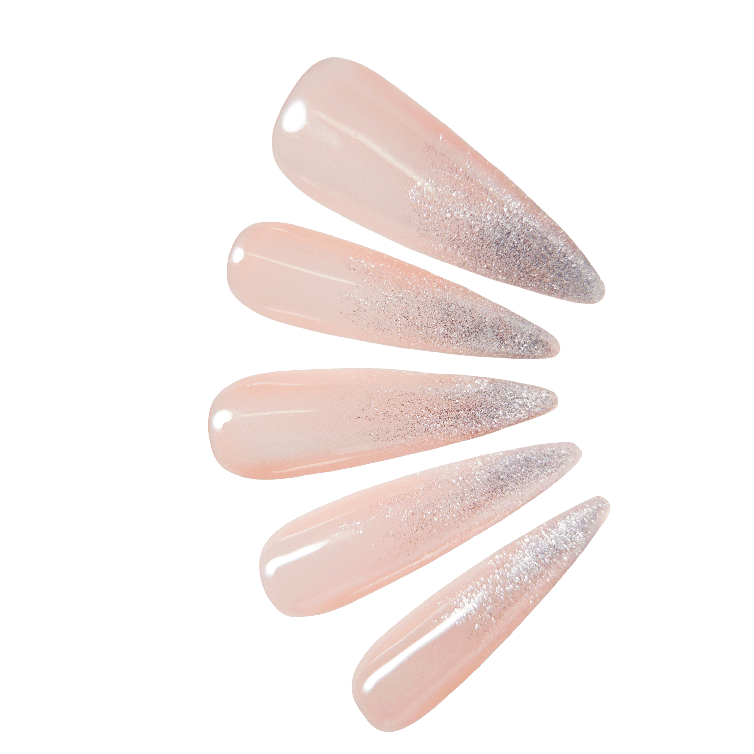 stunnails  acrylic press on nails Stiletto Silver french
